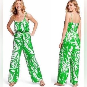 EUC Lilly Pulitzer Green & White Jumpsuit